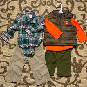 Trucker and plaid boy outfits
